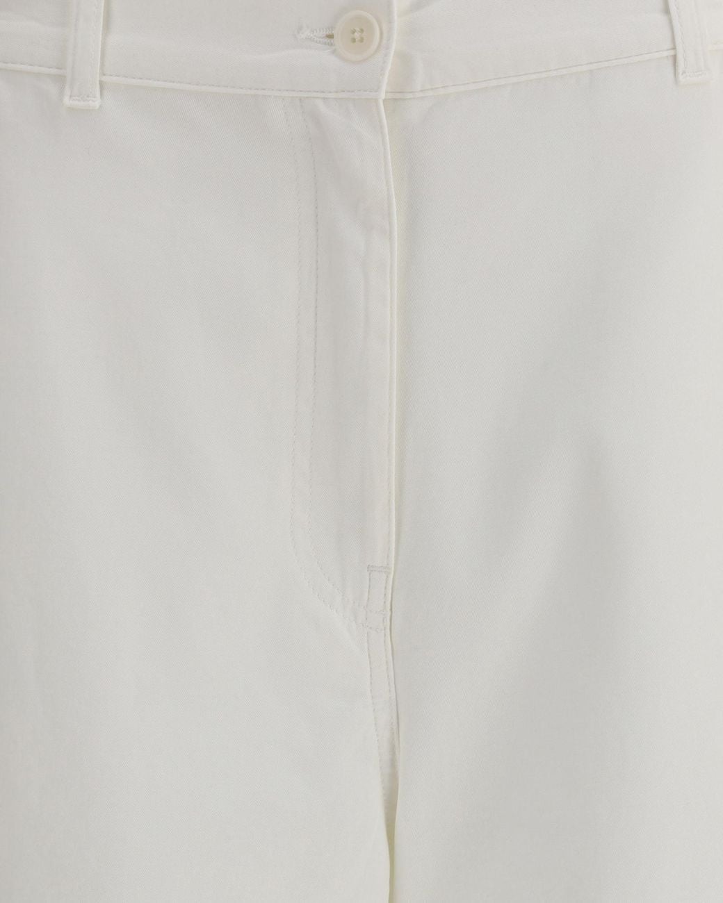 The Row White Sharka Cotton And Cashmere Trousers
