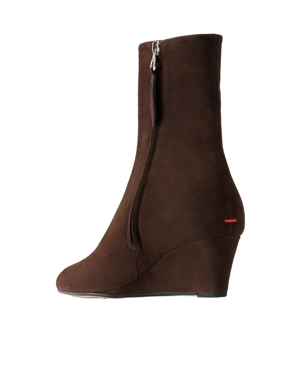 Aeyde Brown Wedge Suede Ankle Boots