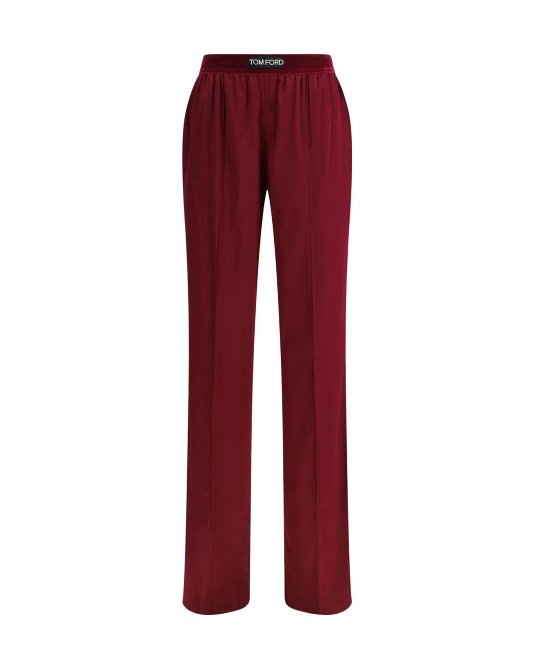 Tom Ford Red Stretch Satin Pj Pants