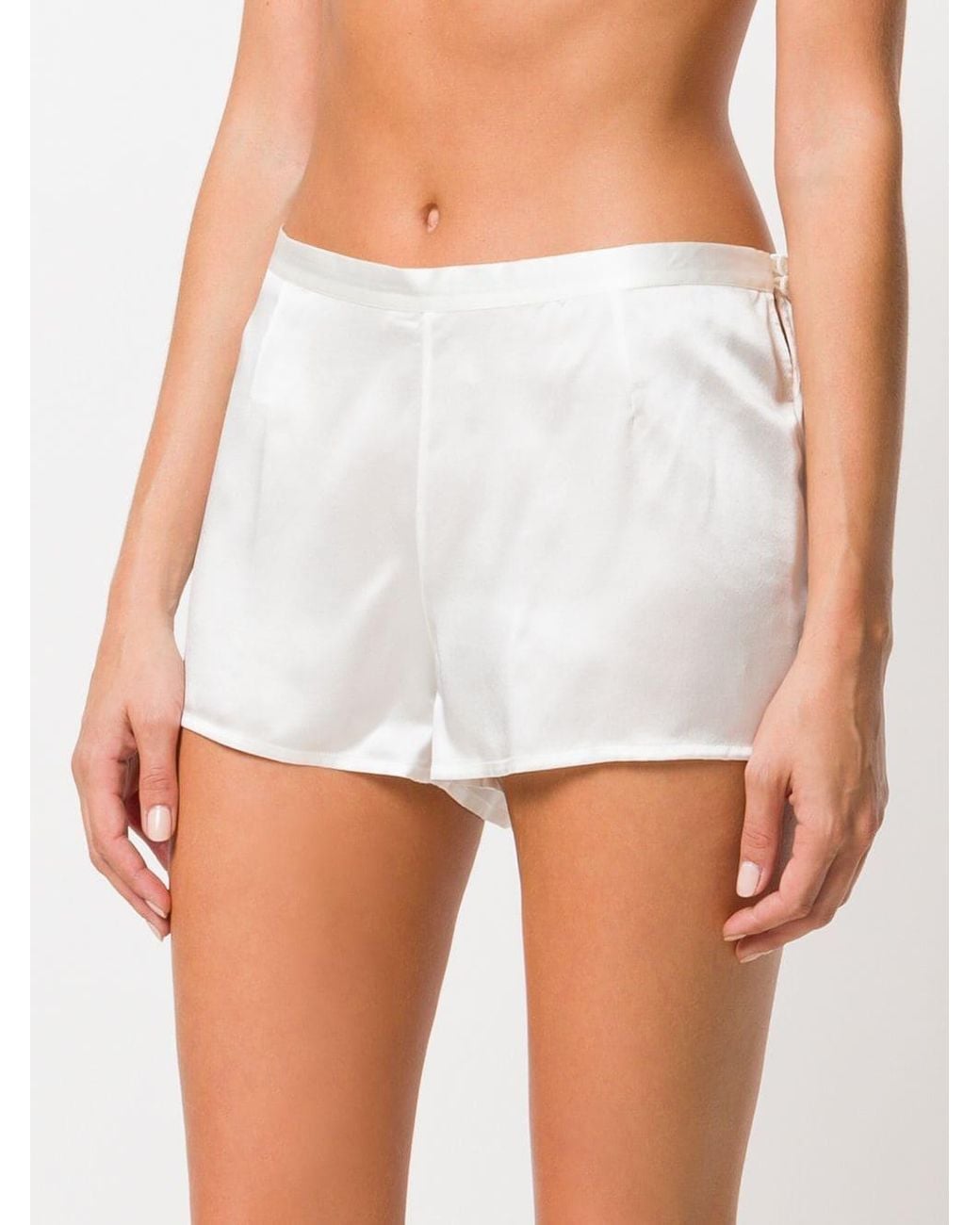 La Perla Blue Silk-Satin Night Shorts