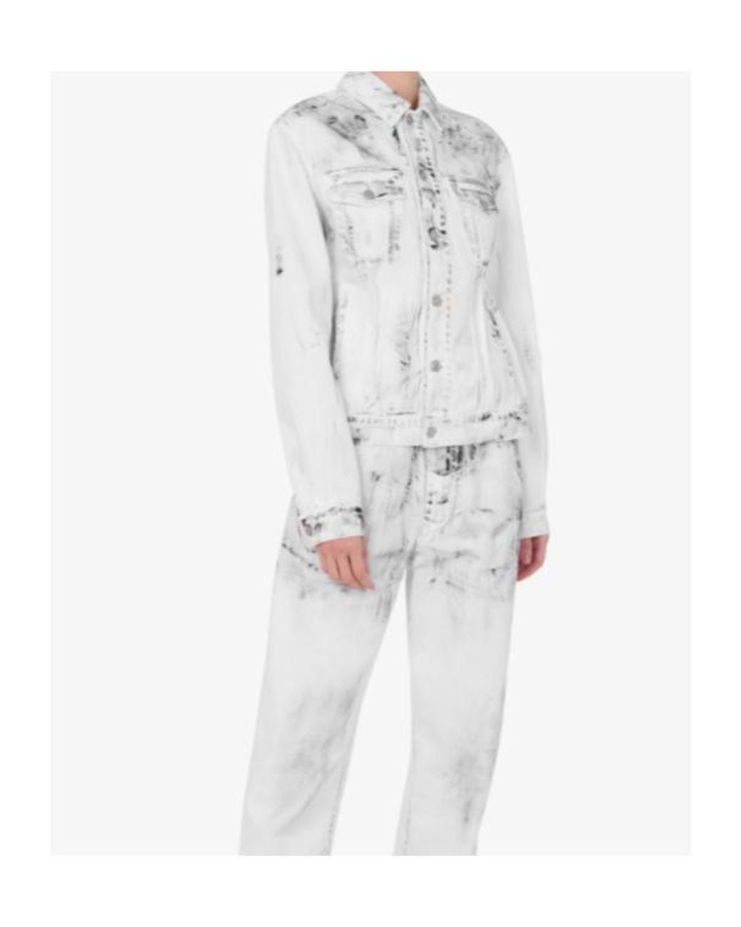 Moschino White Button Denim Jacket