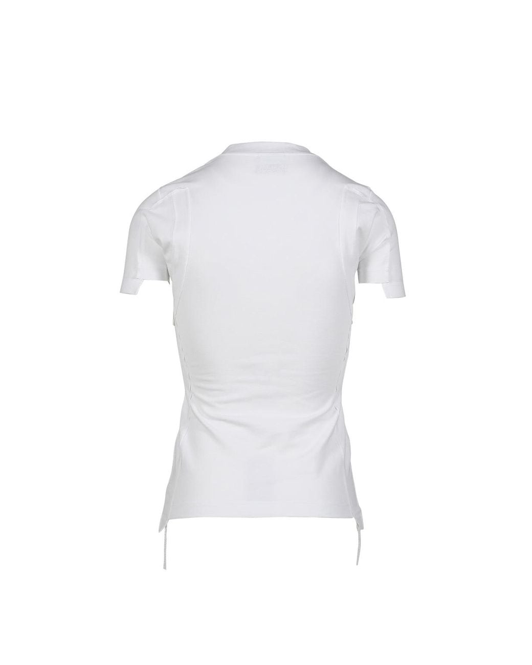 Vetements White Stretch Cotton Knit T-Shirt