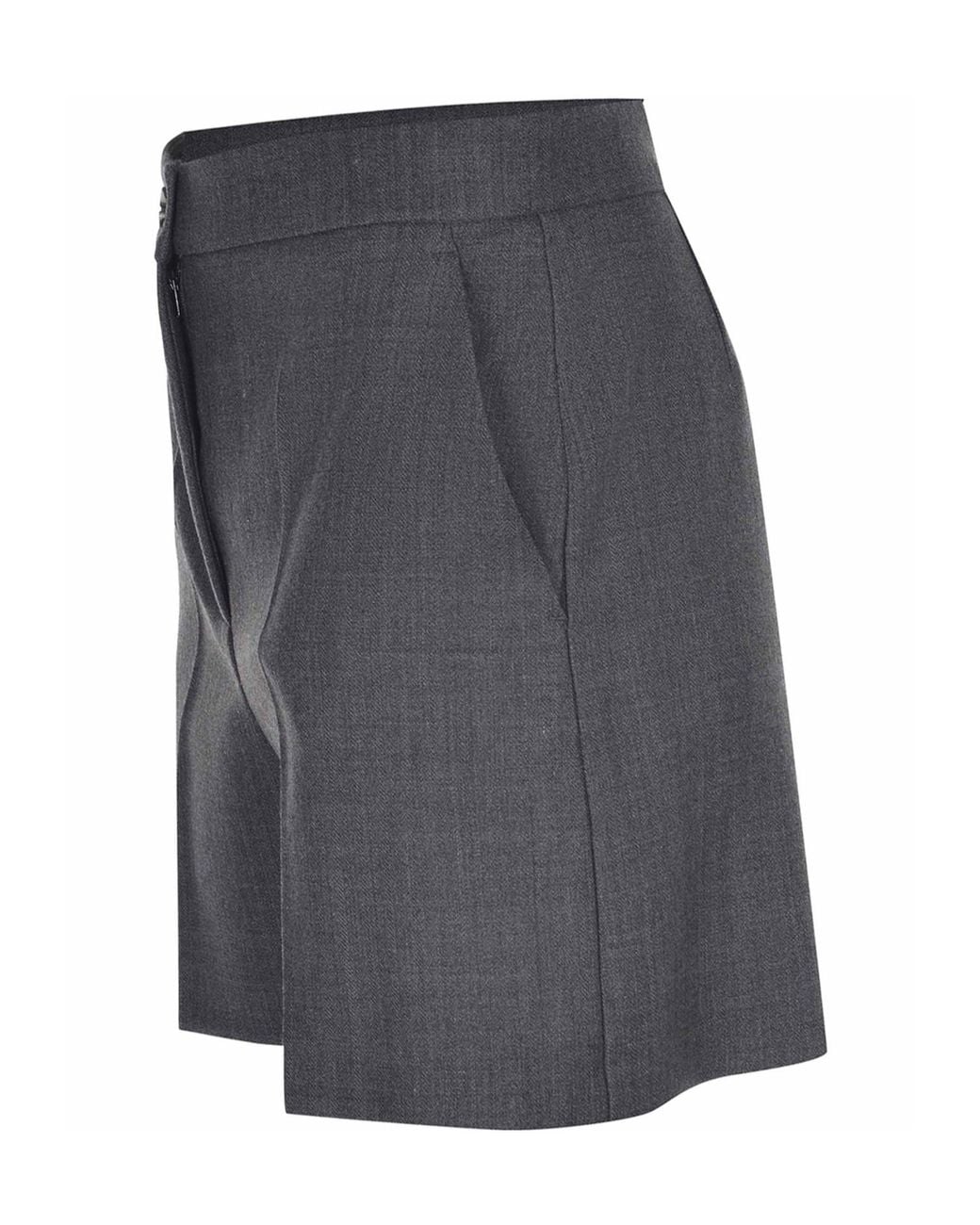 Pinko Blue Herringbone-Pattern Tailored Shorts