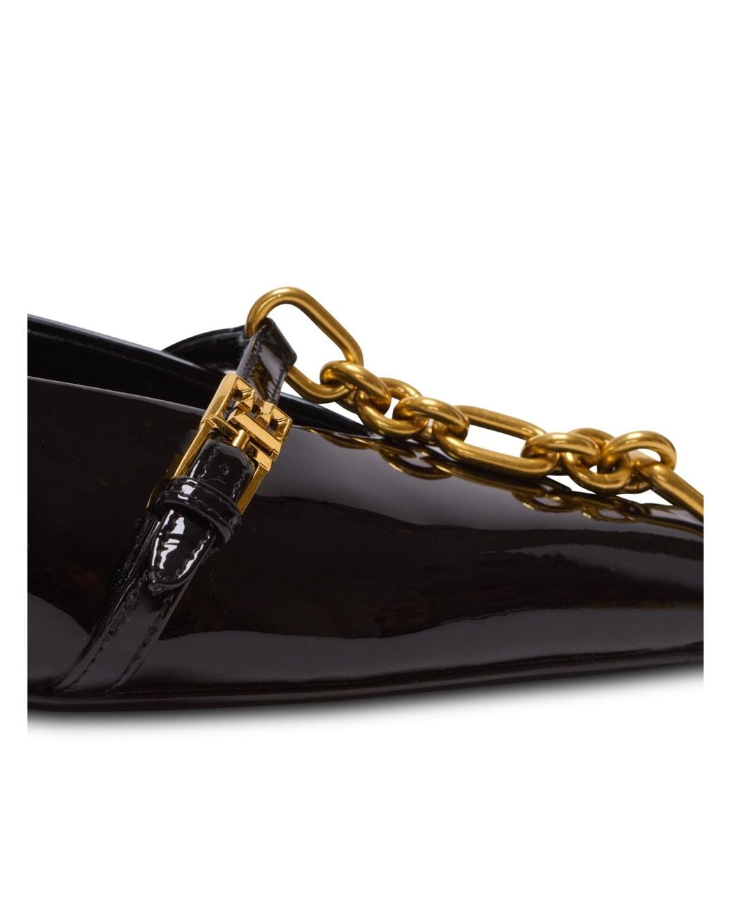 Balmain Multicolor Sync Patent Leather Mules With Pointed Toe