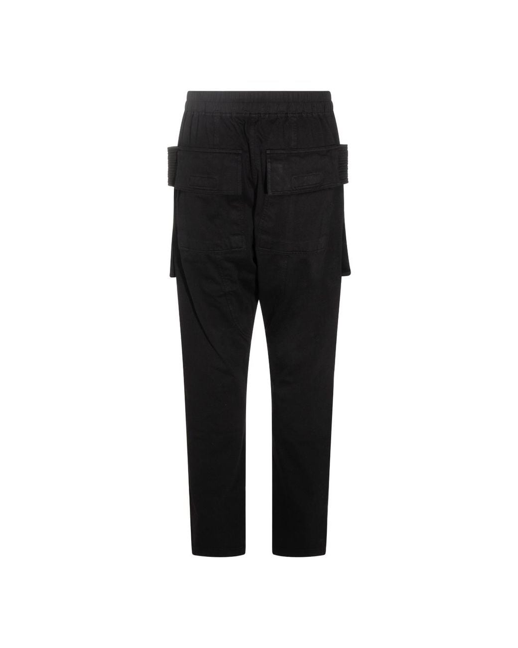 Rick Owens Black Drawstring Trousers for men