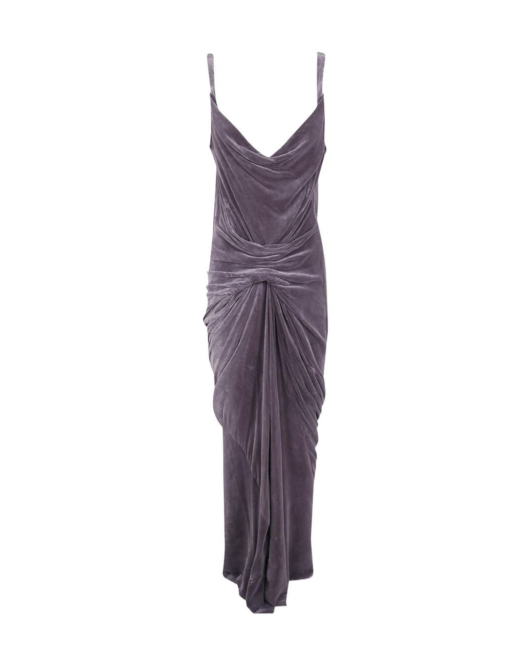 Rick Owens Purple Draped Sleeveless Dress