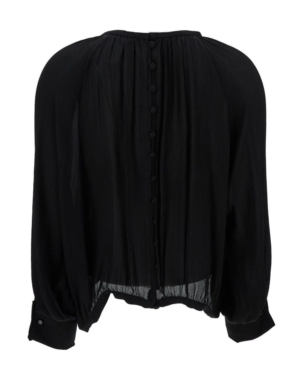 Max Mara Black Crewneck Long-Sleeved Top