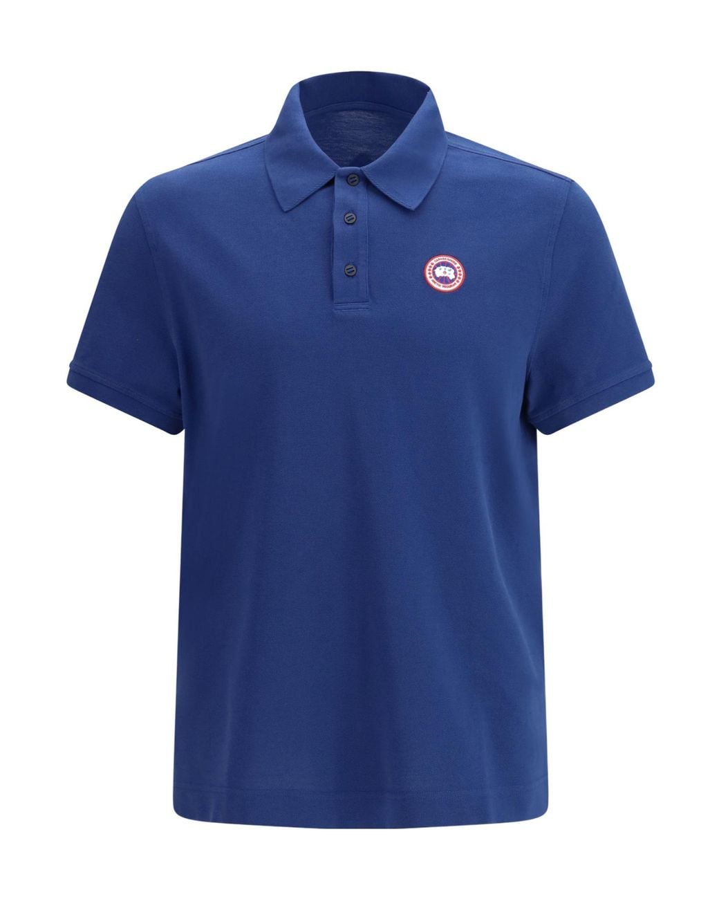 Canada Goose Blue Beckley Logo Patch Polo Shirt for men