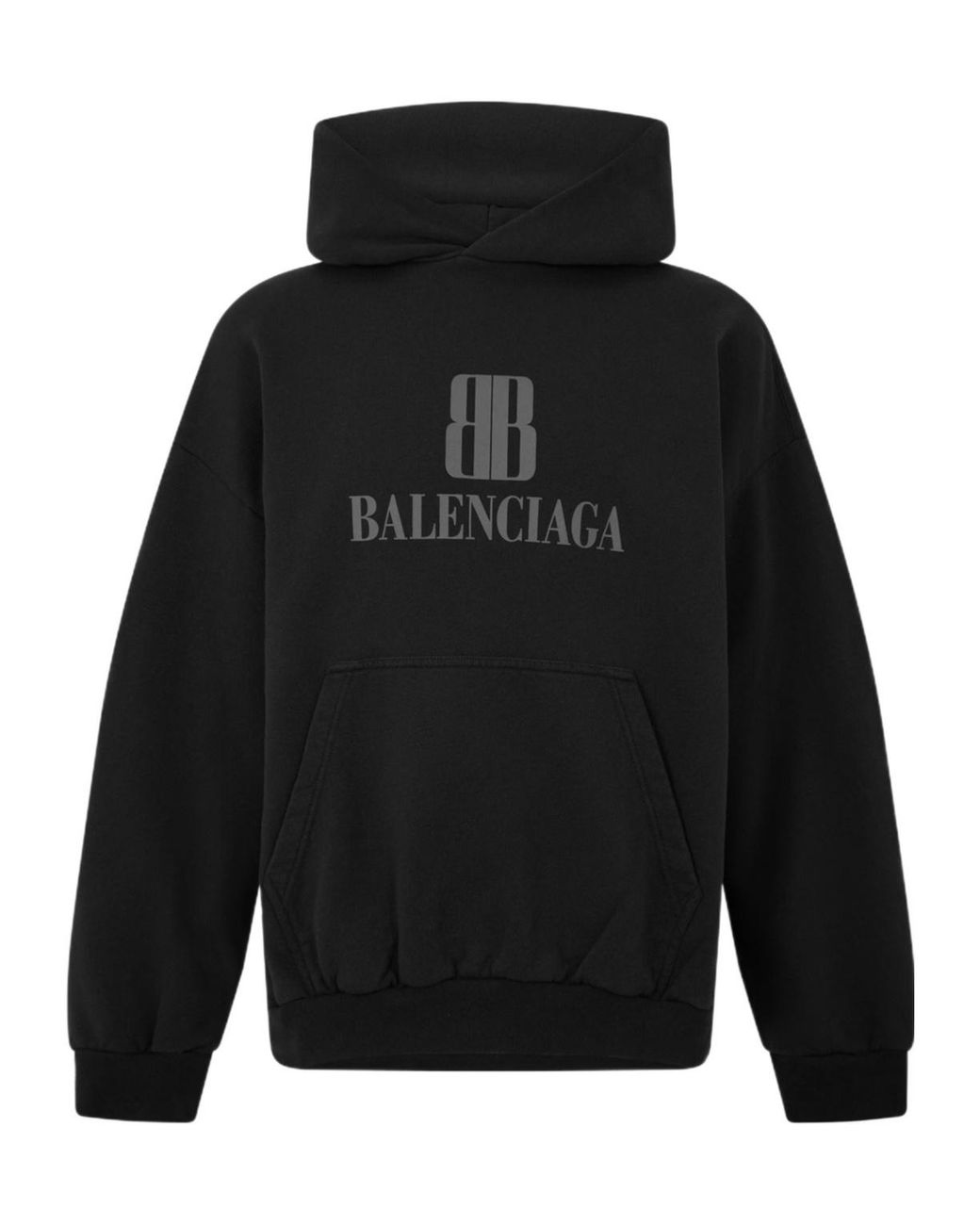 Balenciaga Black Logo Hoodie for men