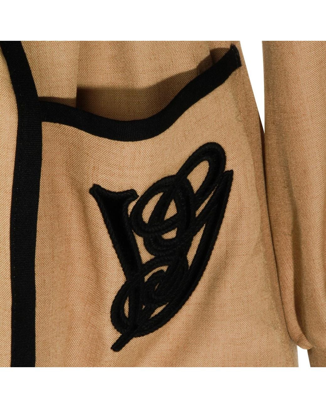 Valentino Natural Belted Button-Up Jacket