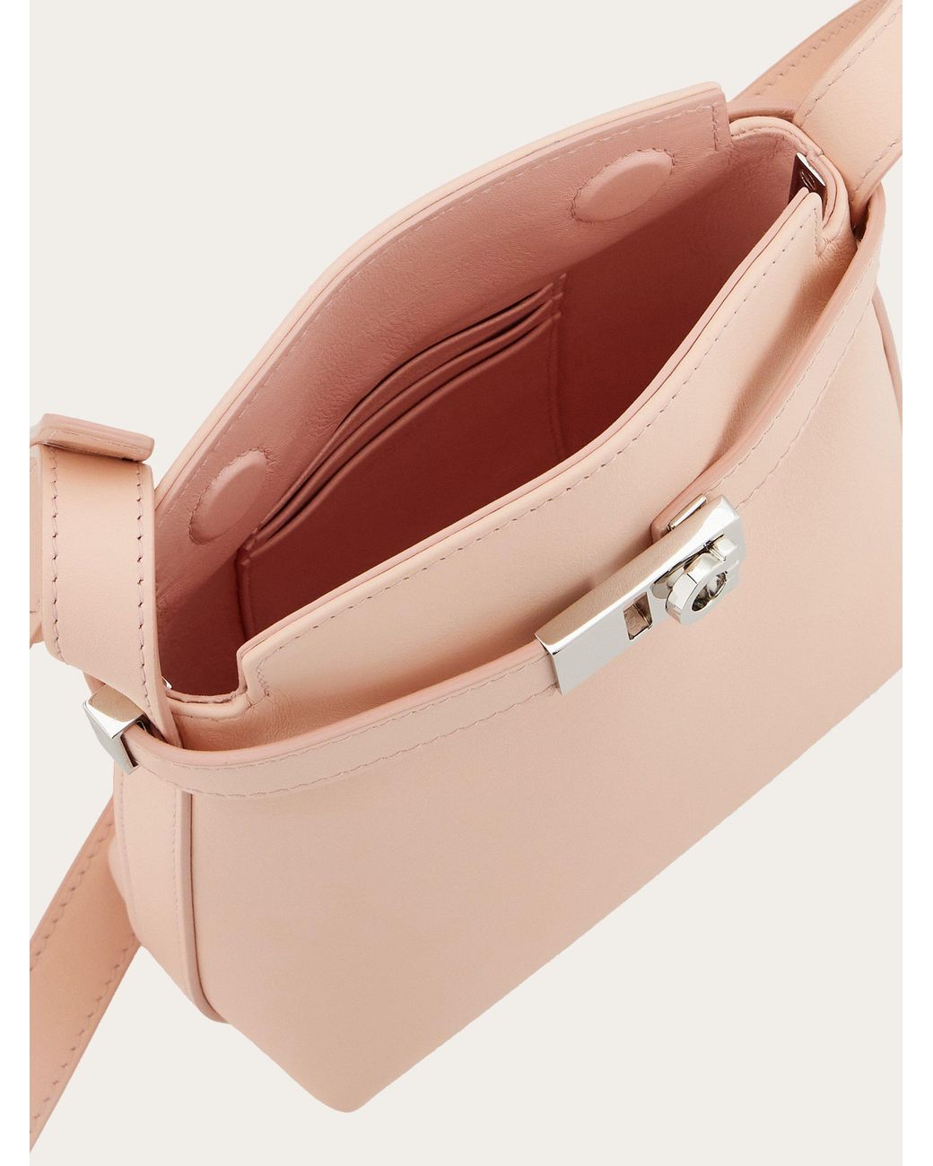 Ferragamo Pink Buckle Shoulder Bag