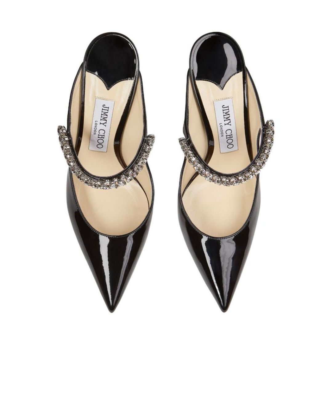 Jimmy Choo White Bing Embellished Heeled Pumps