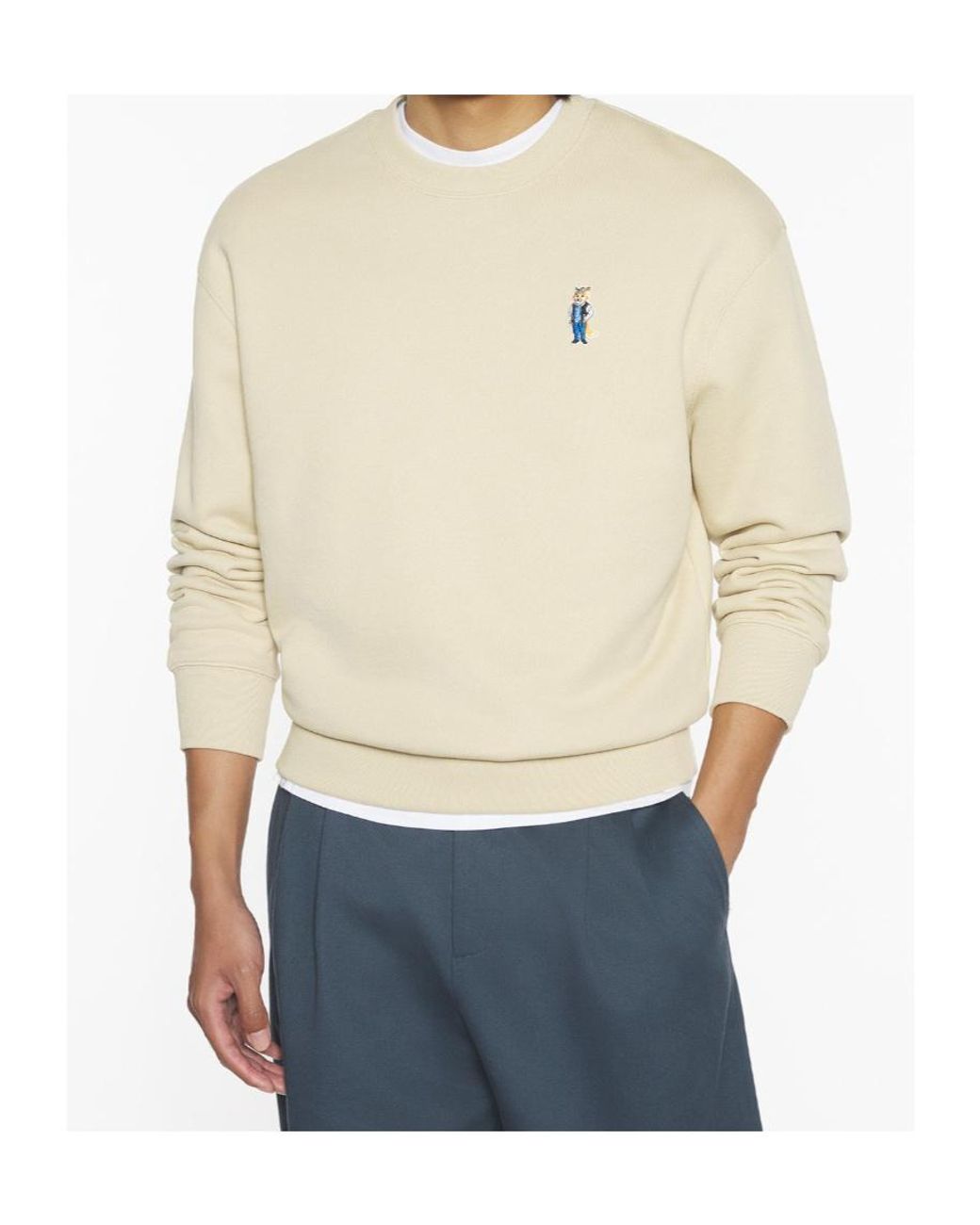 Maison Kitsuné Natural Maison Kitsuné Dressed Fox Comfort Sweatshirt for men