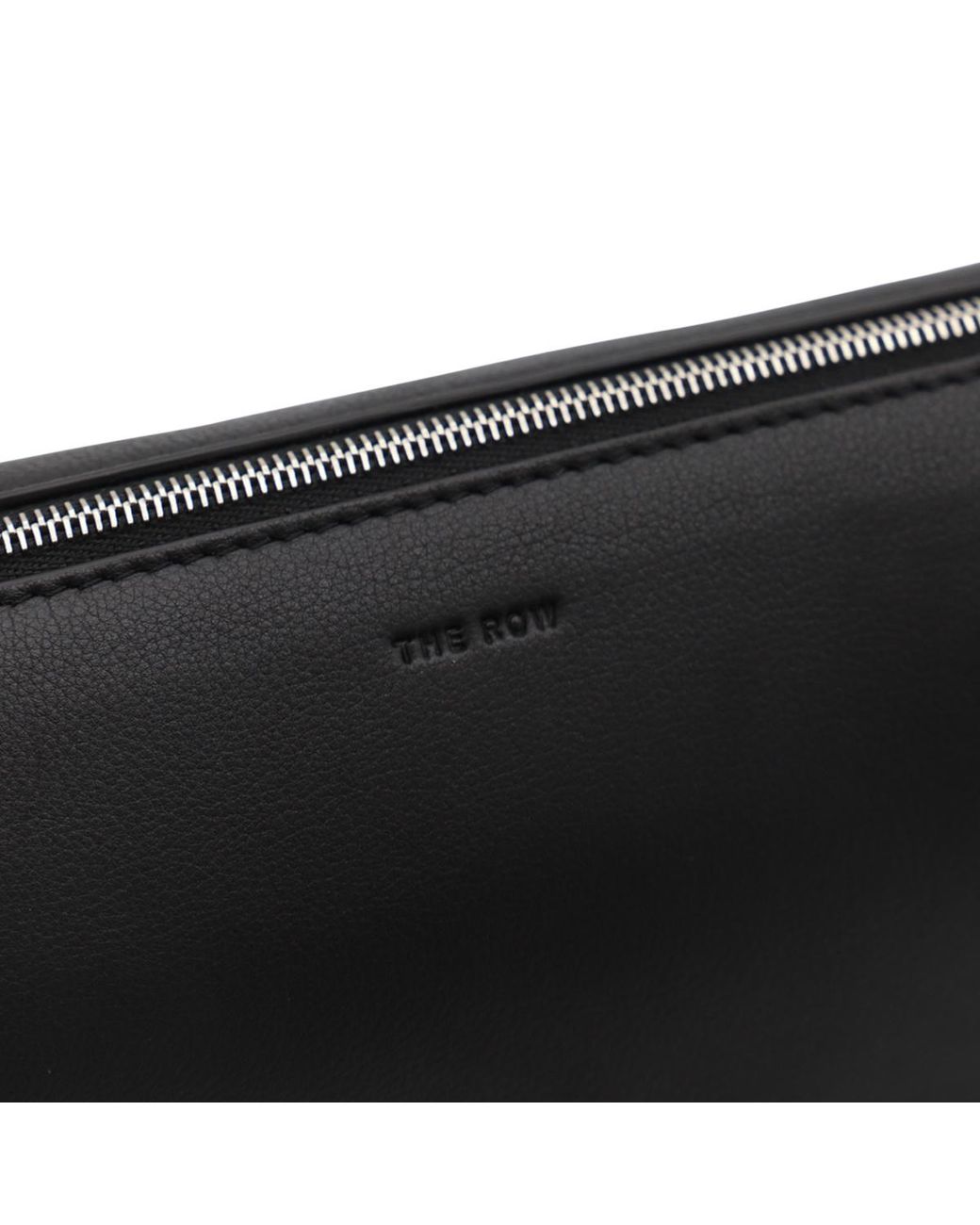 The Row Black Logo Shoulder Bag