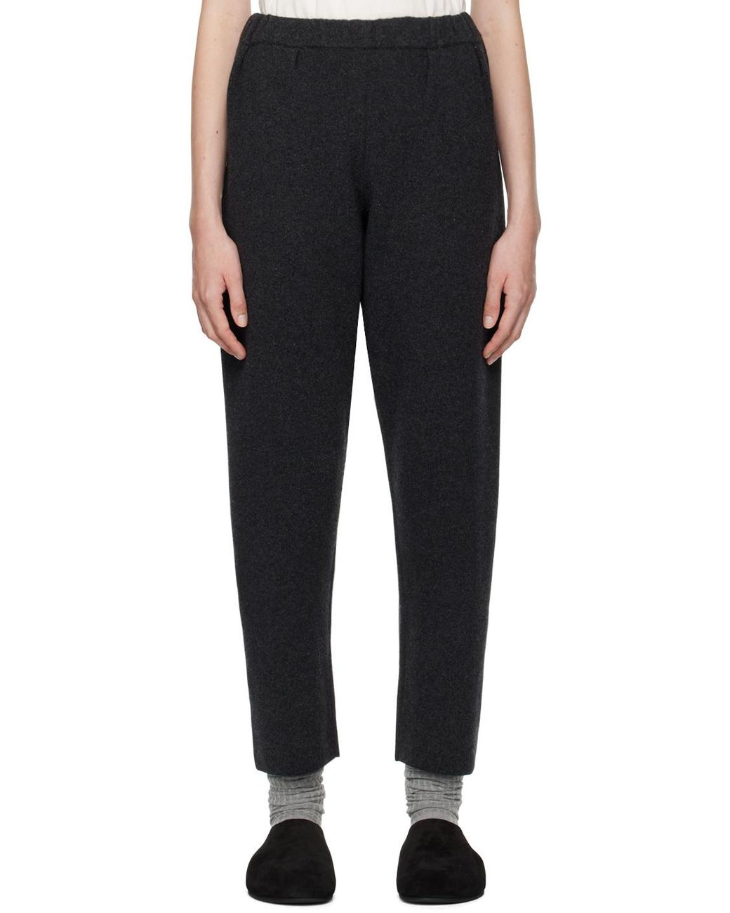 The Row Black Herea Cashmere Pants