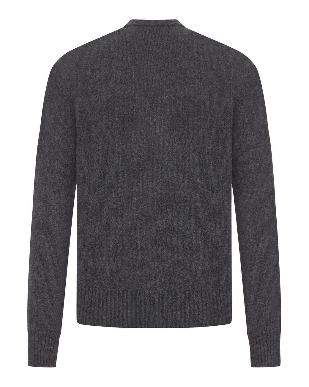 AMI Blue Logo Embroidered V-Neck Cardigan for men
