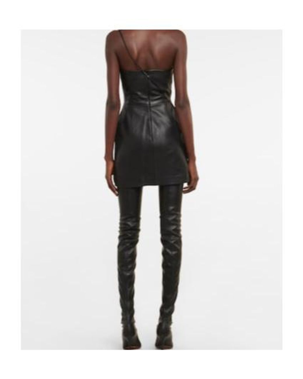 David Koma Black Leather Minidress