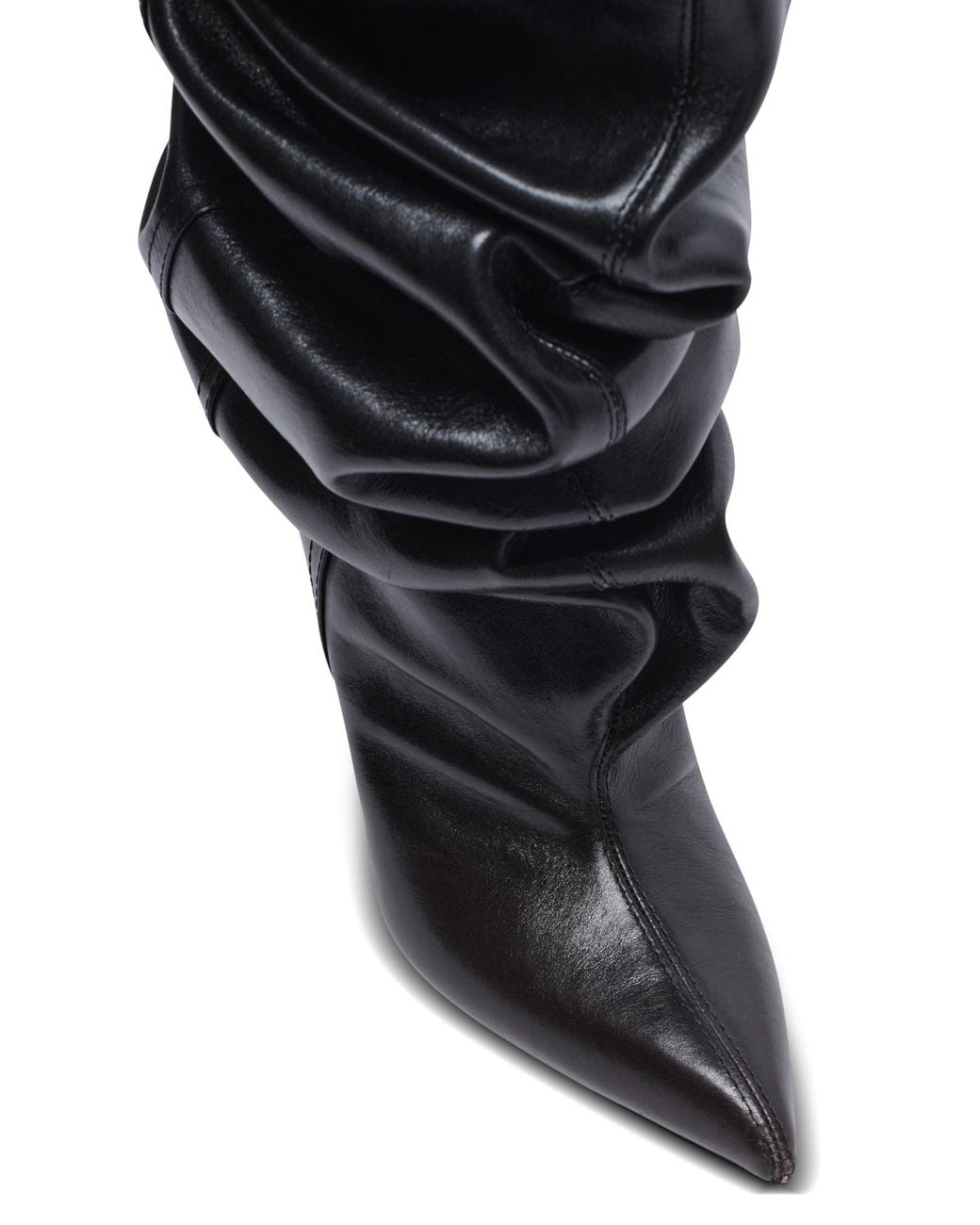 Balmain Black Wedge Thigh-High Boots