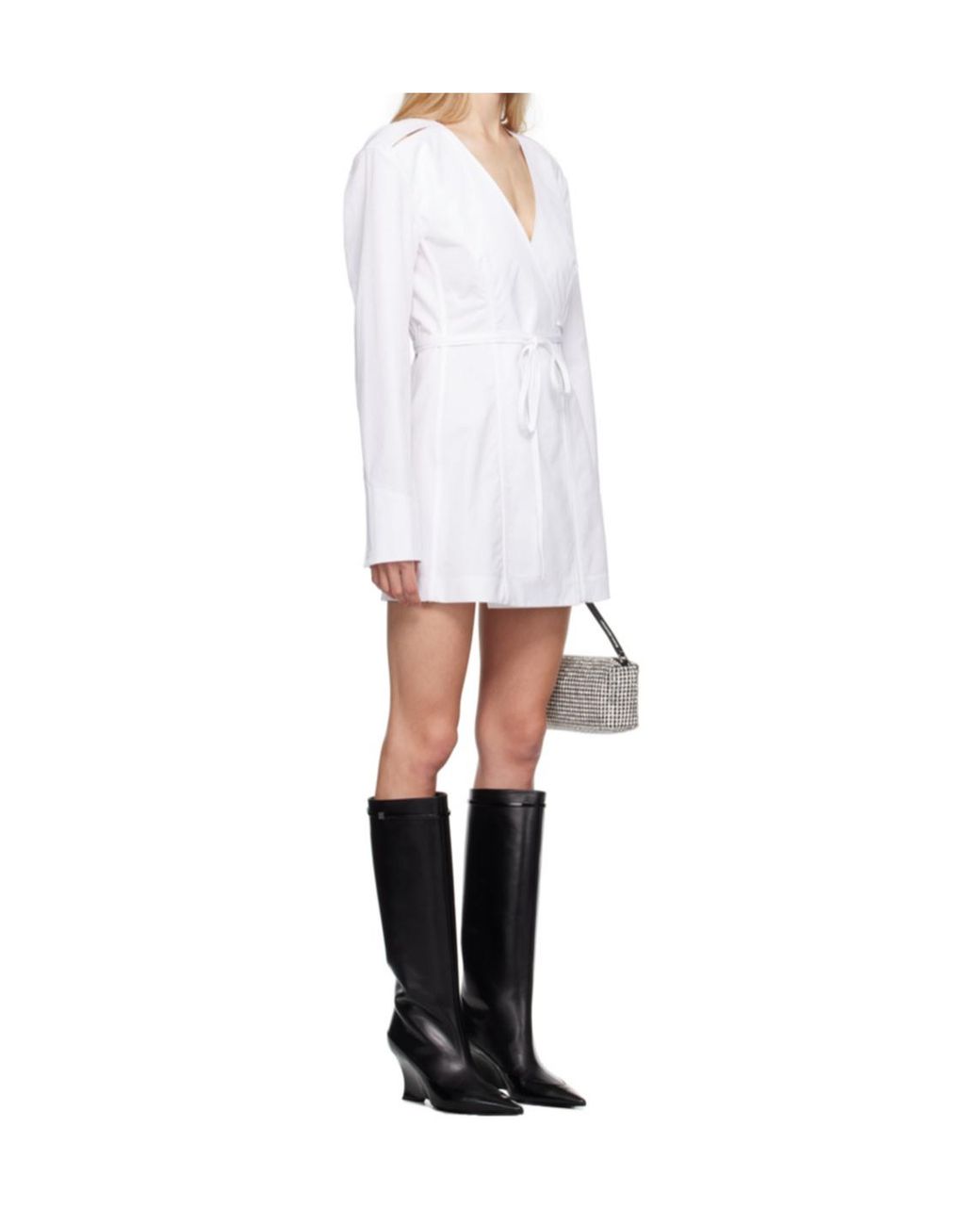 Alexander Wang White Wrapped Mini Dress