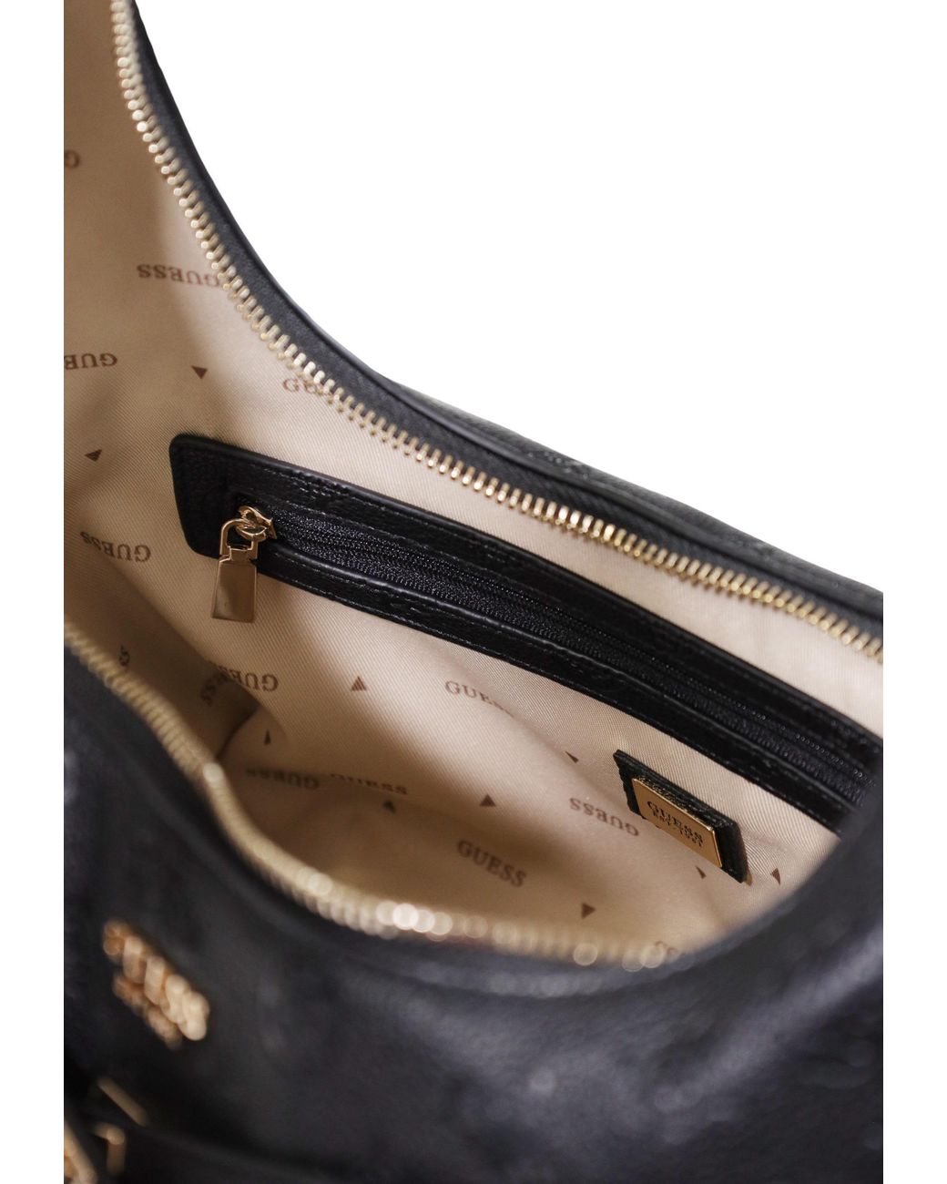 Guess Black Zippered Shoulder Bag
