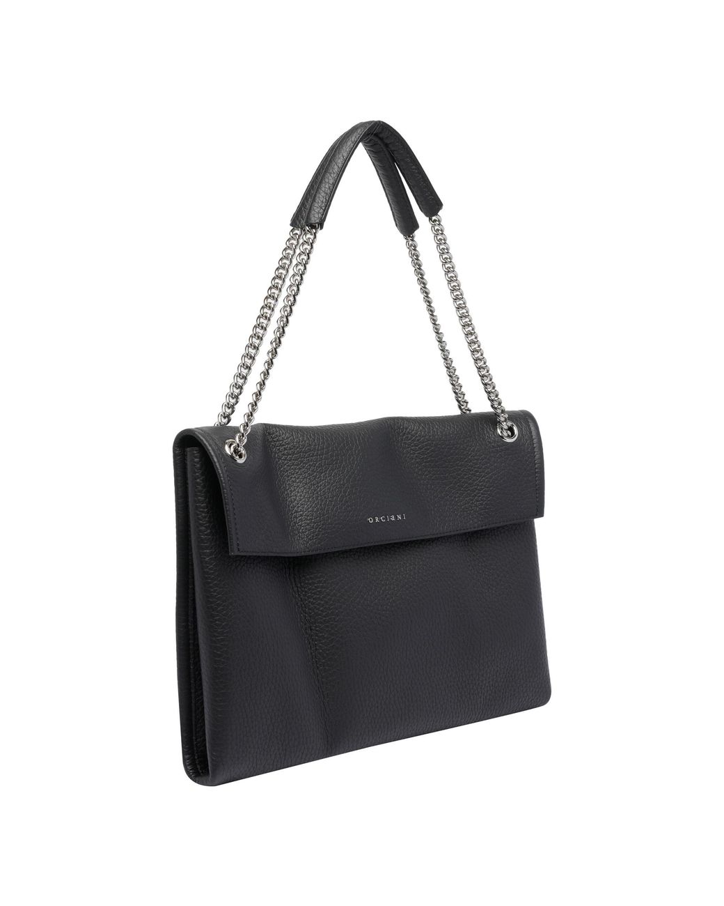 Orciani Black Venus Soft Midi Shoulder Bag