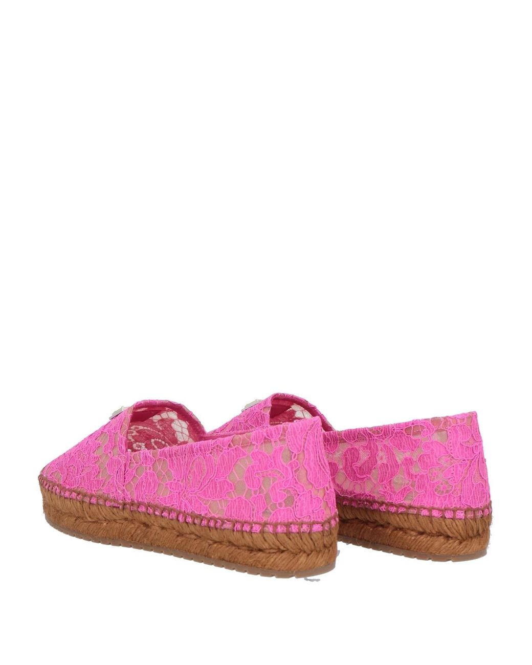 Dolce & Gabbana Pink Solid Color Espadrilles