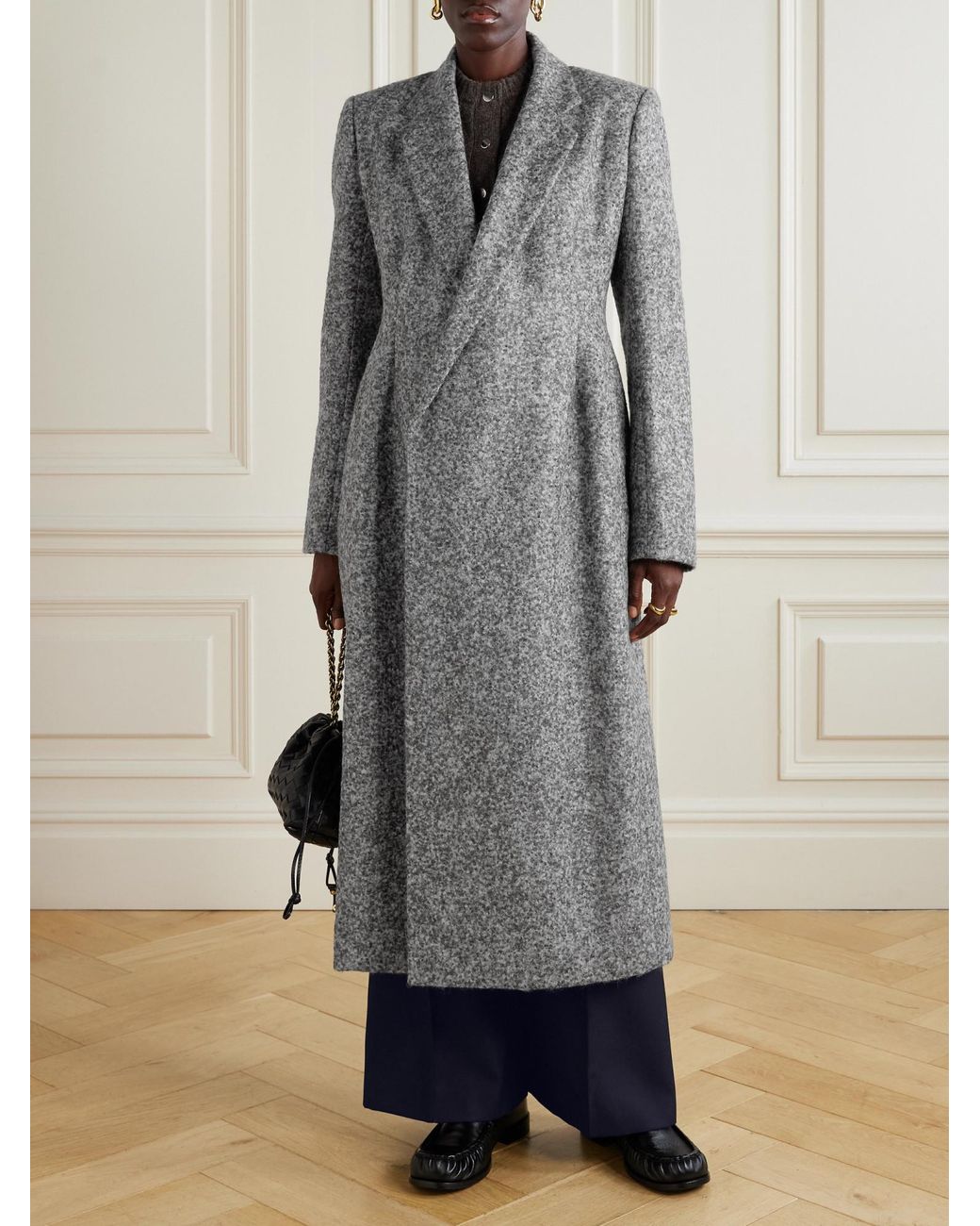 Carven Gray Esperanto Alpaca And Wool-Blend Coat