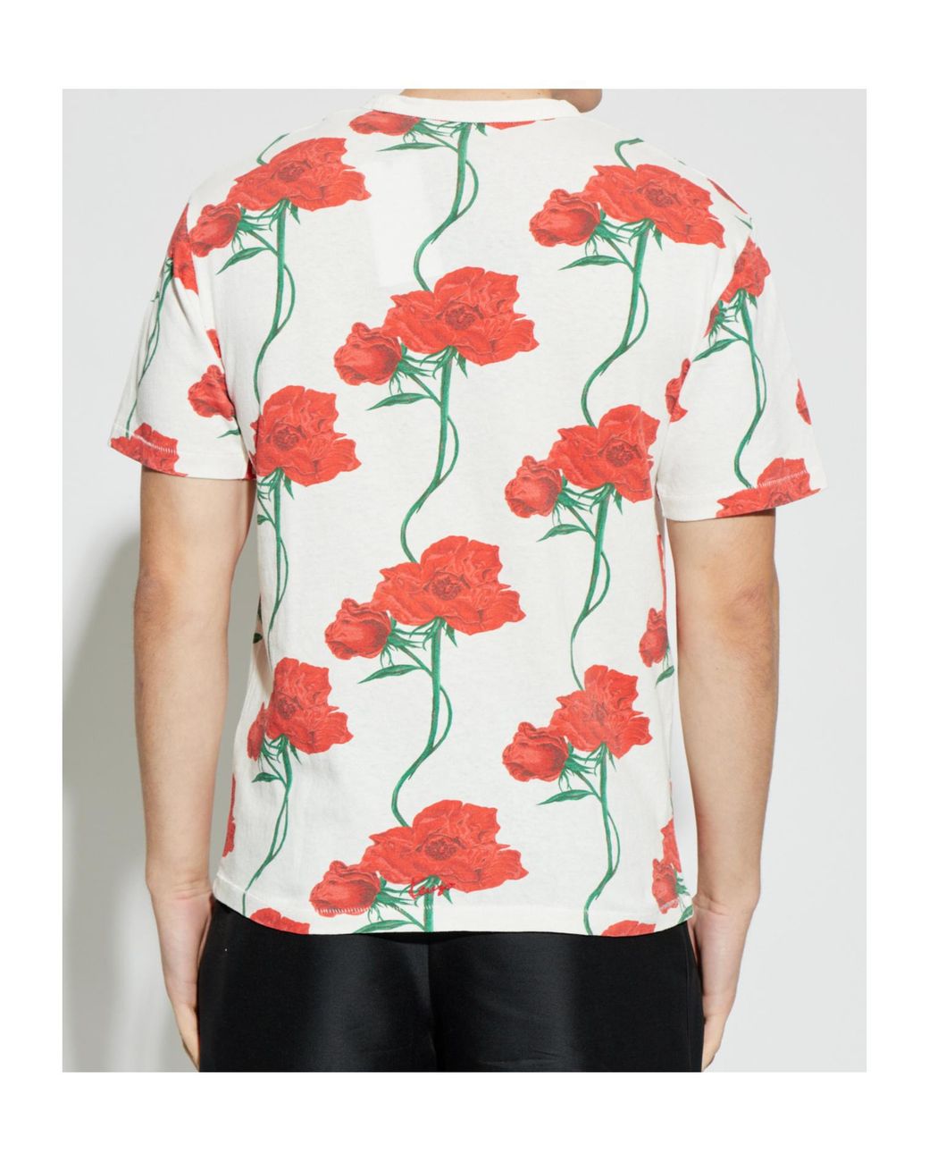 KENZO White Archive Rose Crewneck T-Shirt for men