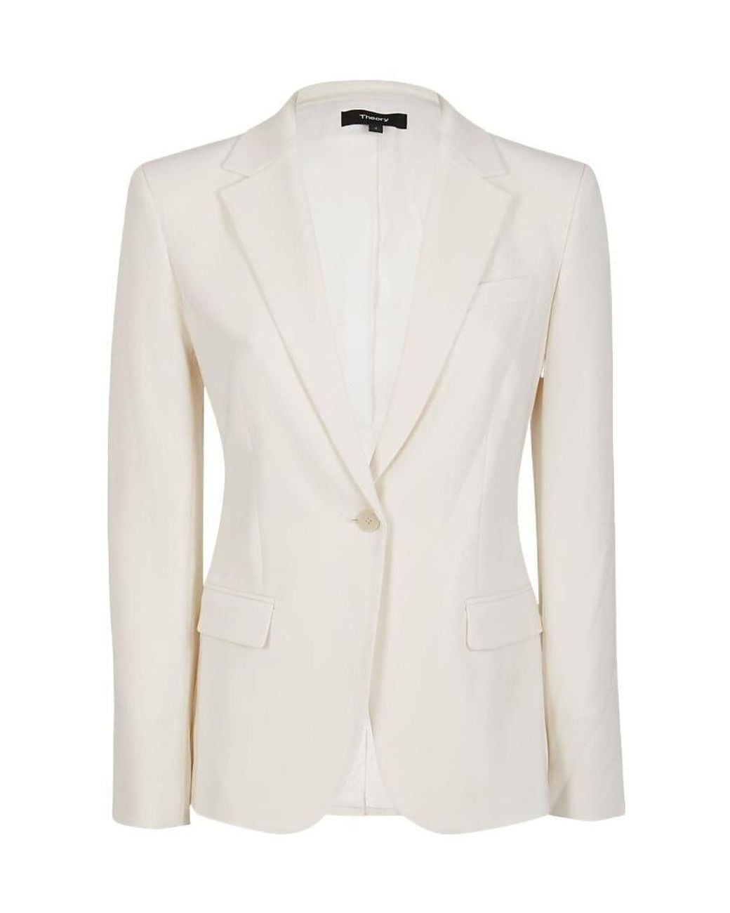 Theory White Admiral Crepe Staple Blazer