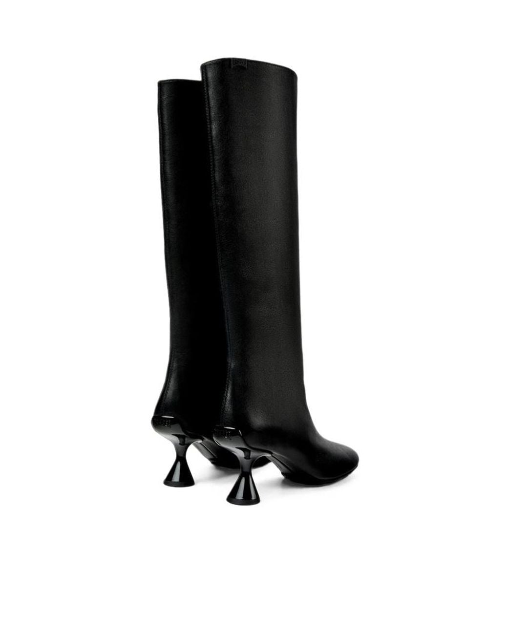 Camper Black High-Heeled Tall Boots