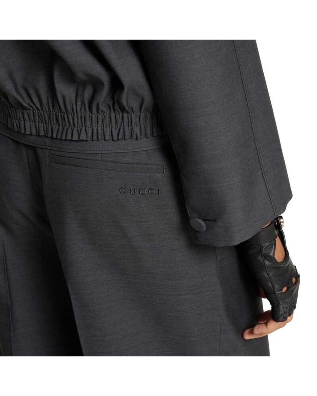Gucci Gray Straight-Leg Trousers