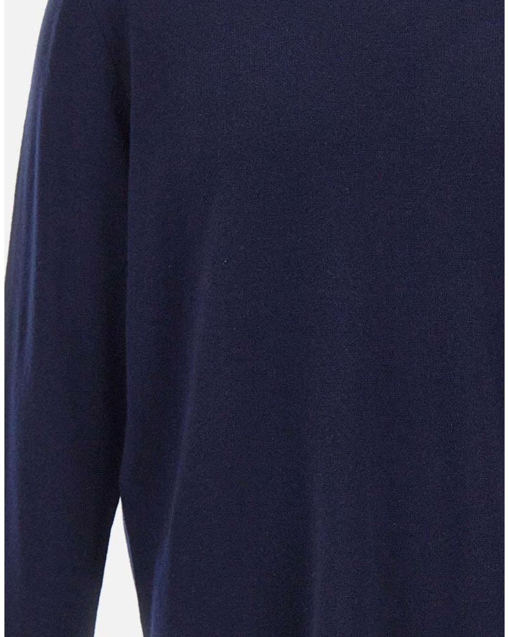 Kangra Cashmere Blue Kangra Crew Neck Sweater for men