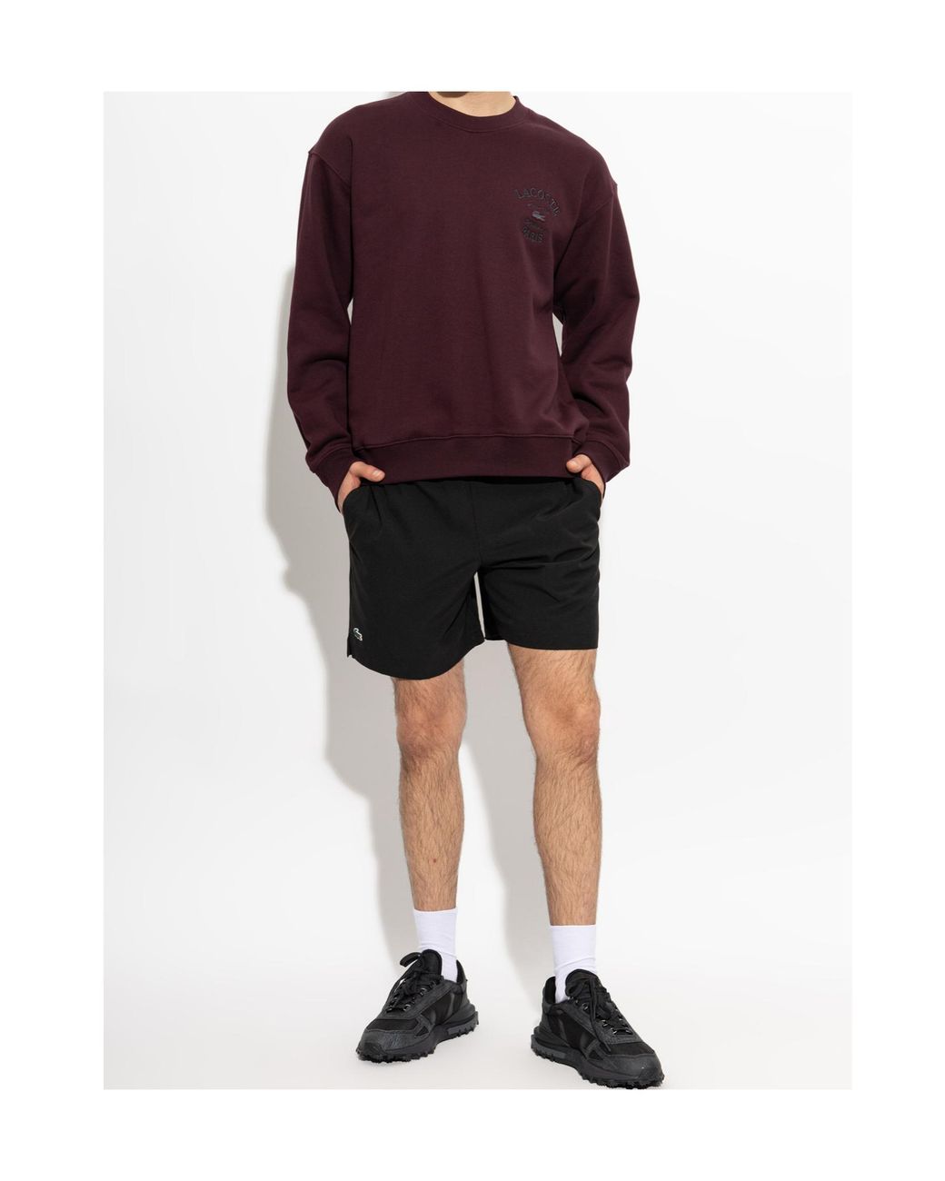Lacoste Purple Long-Sleeve Sweatshirt for men