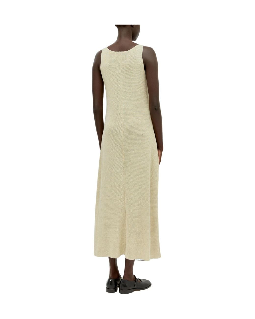 The Row Natural Fleet Sleeveless Knitted Midi Dress