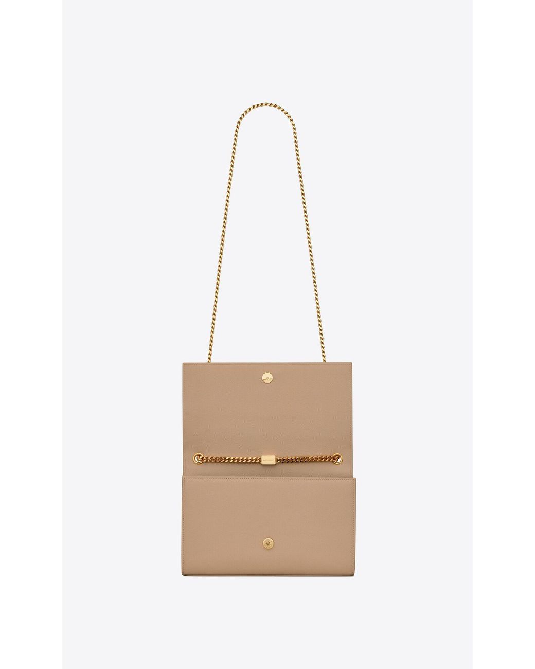 Saint Laurent White Medium 'Monogram' Shoulder Bag