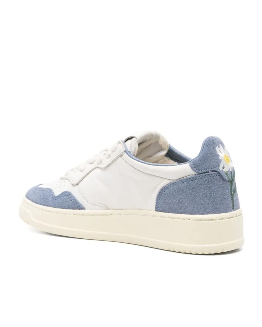 Autry White Medalist Low Lace-Up Sneakers