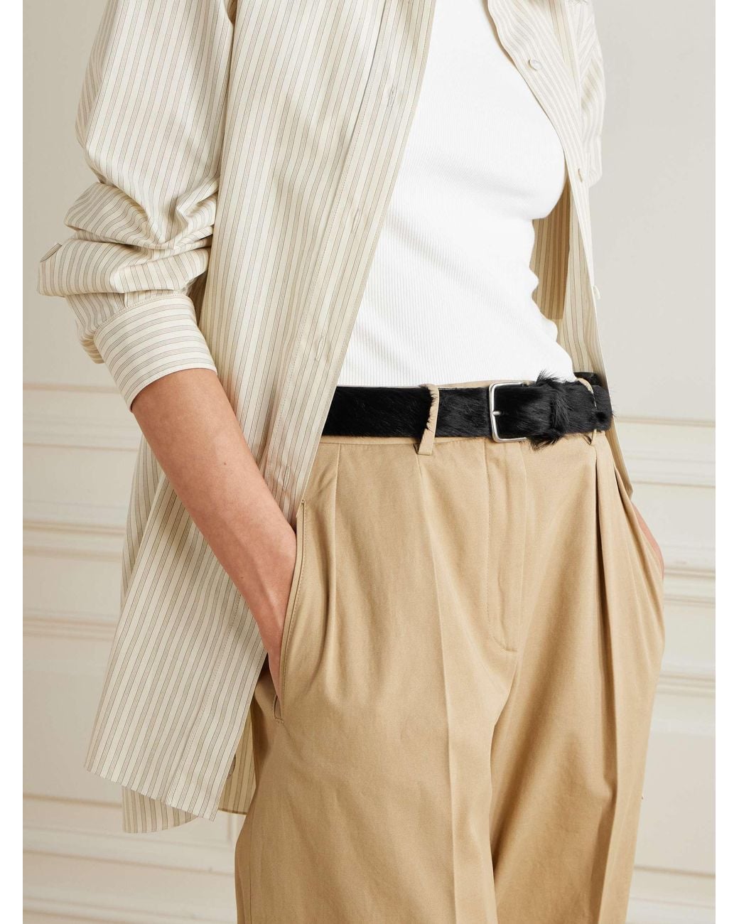 The Row Black Maxi Classic Belt