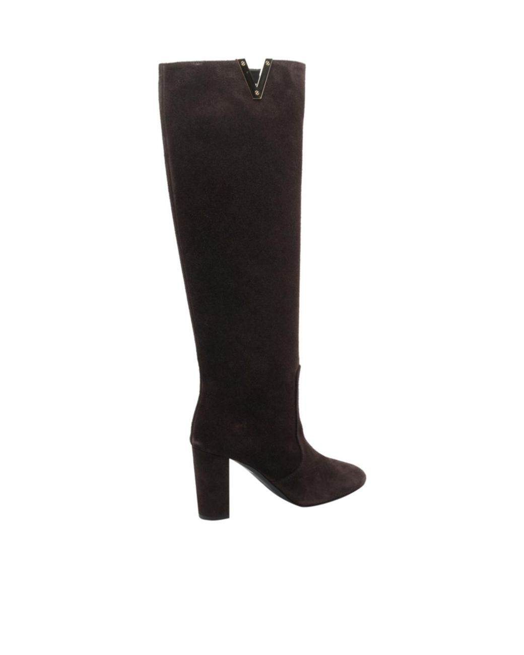 Via Roma 15 Black High Heel Knee-High Boots