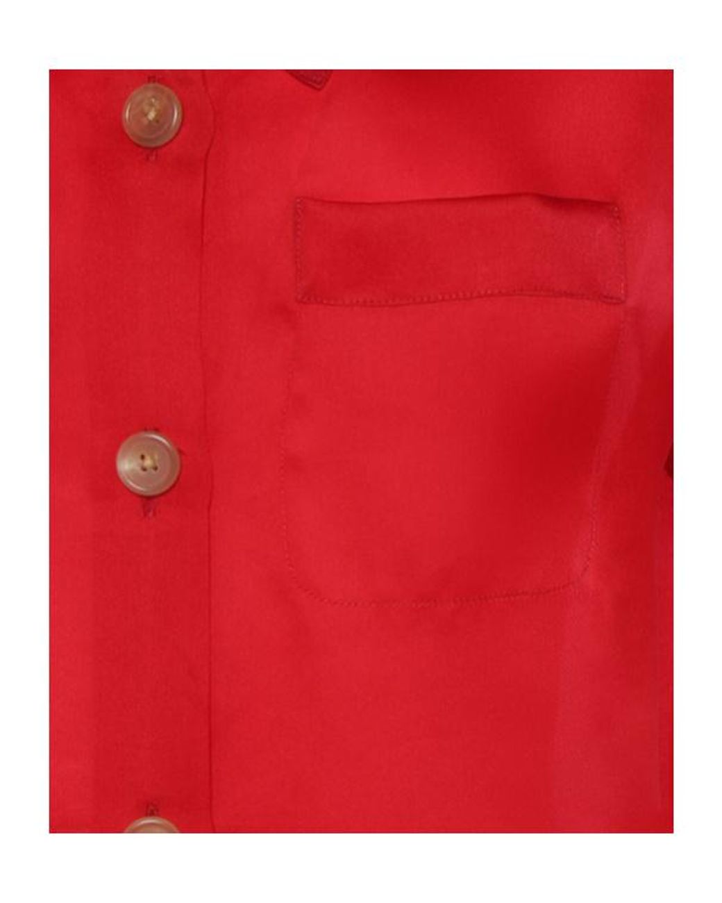 Khaite Red Keefe Silk Organza Shirt
