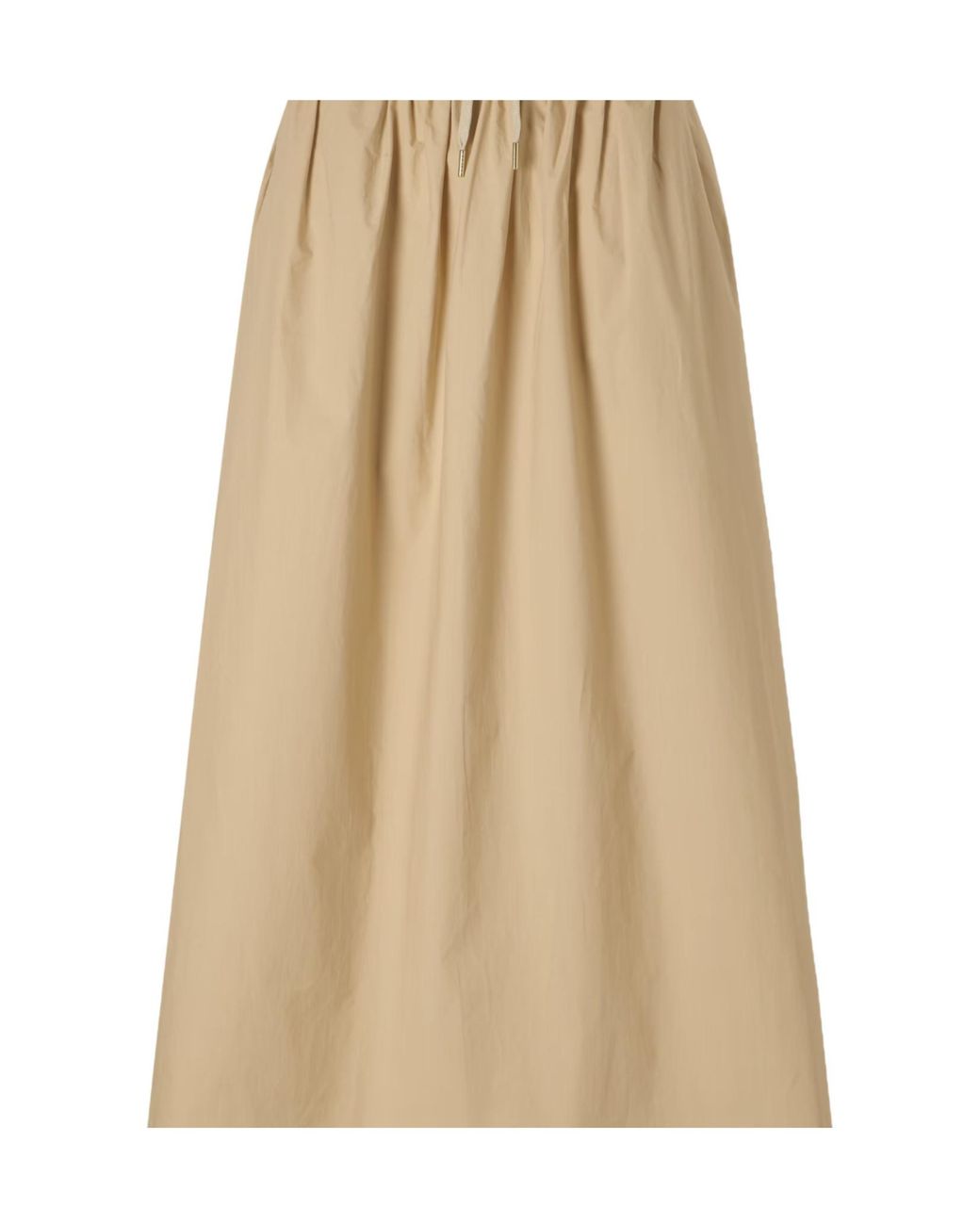 Varley Natural Khaki Drawstring Midi Skirt