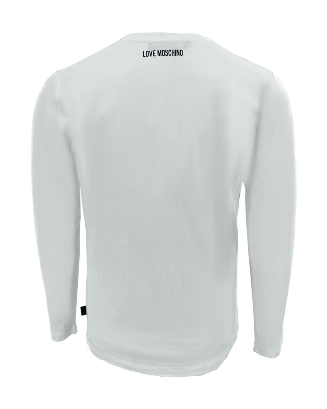 Moschino Gray Round Collar And Long-Sleeved T-Shirt for men