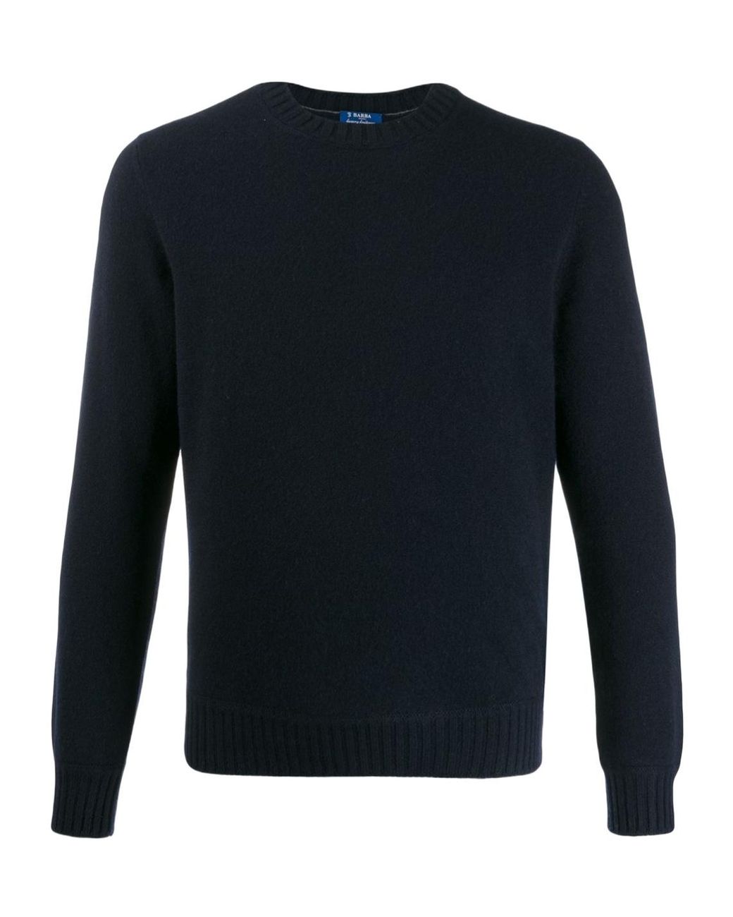 Barba Napoli Blue Round Neck Jumper for men