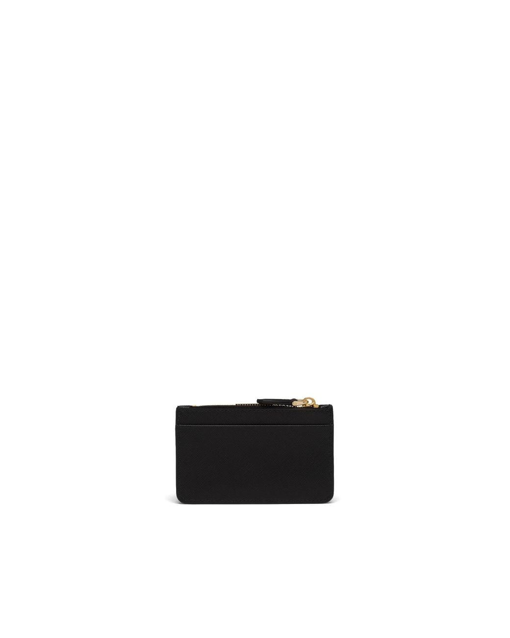 Prada Black Triangle-Logo Zip-Up Wallet