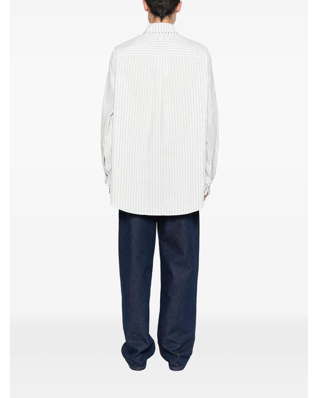Jacquemus Gray Letro Striped Long Sleeved Shirt for men