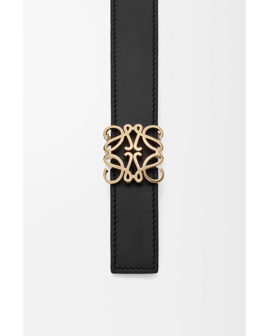 Loewe White Anagram Reversible Belt