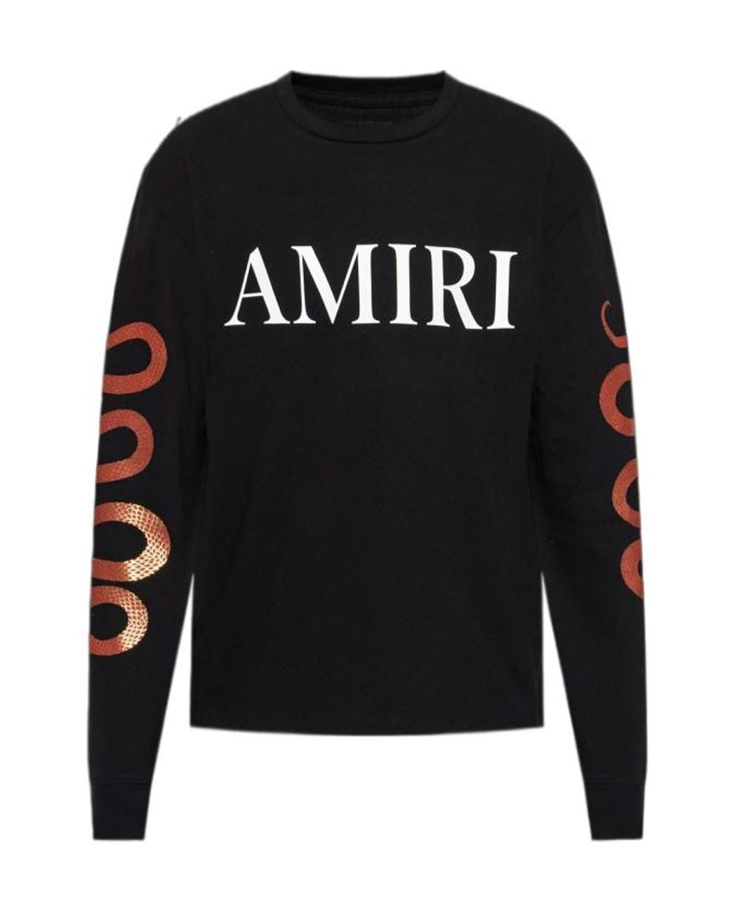Amiri Black Logo-Print Long-Sleeve T-Shirt for men