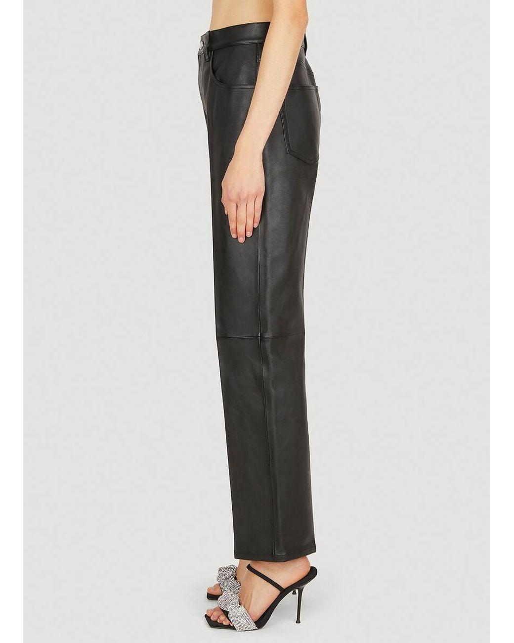 Alexander Wang Black Panelled Straight Leg Pants