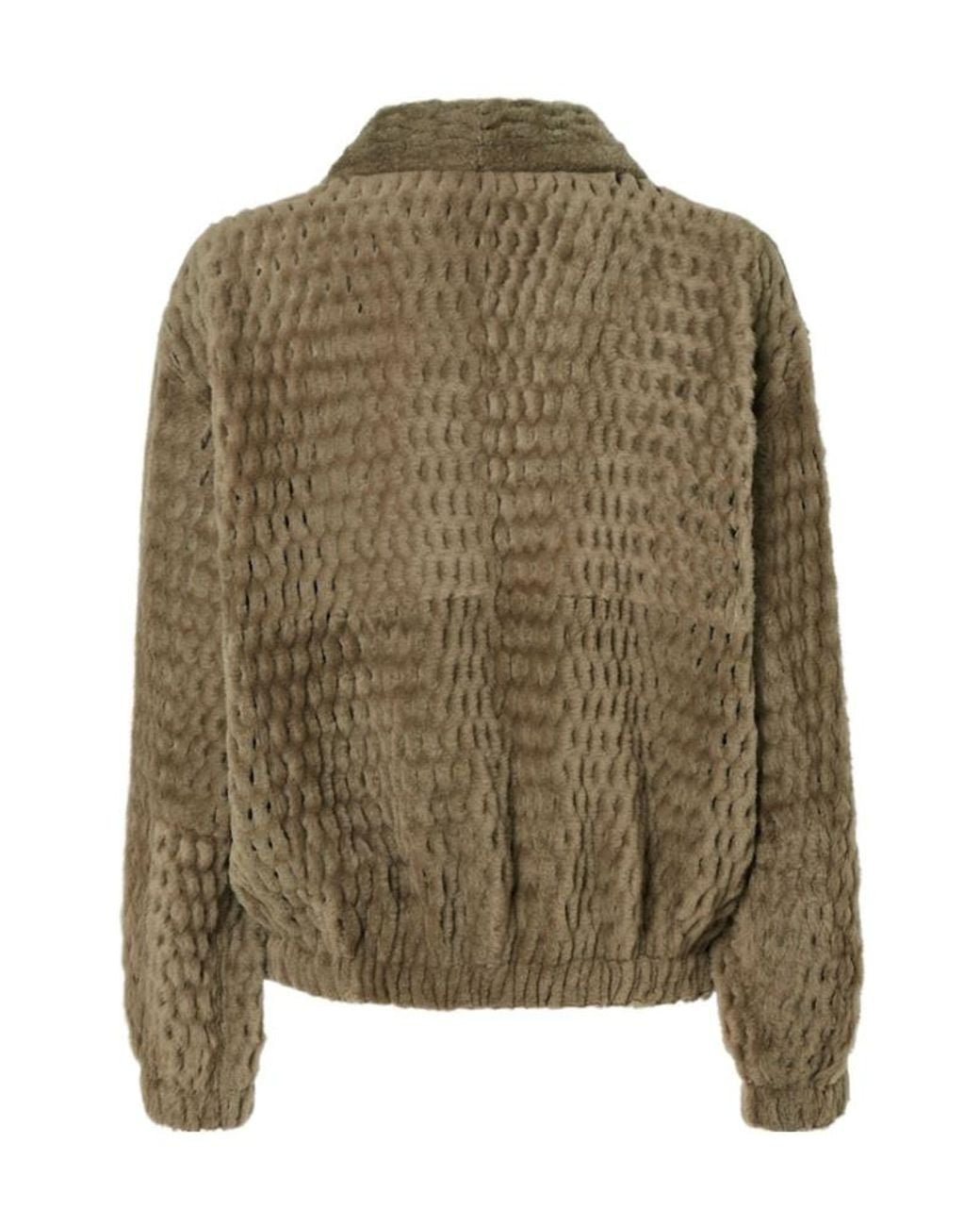 Fendi Green Reversible Shearling Blouson for men