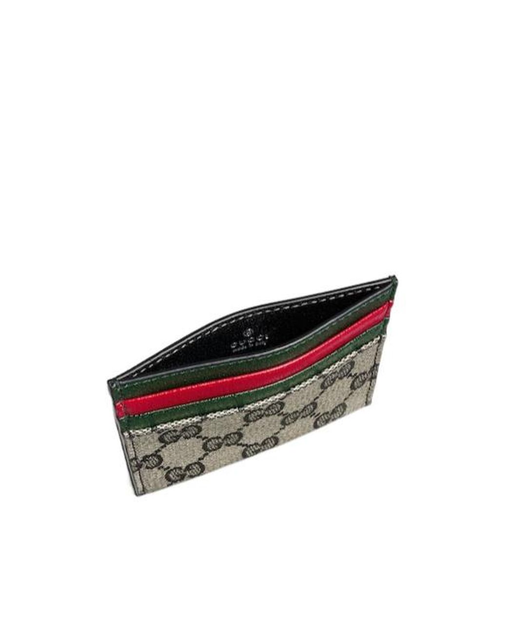 Gucci Multicolor Card Case With Web Card Slots for men