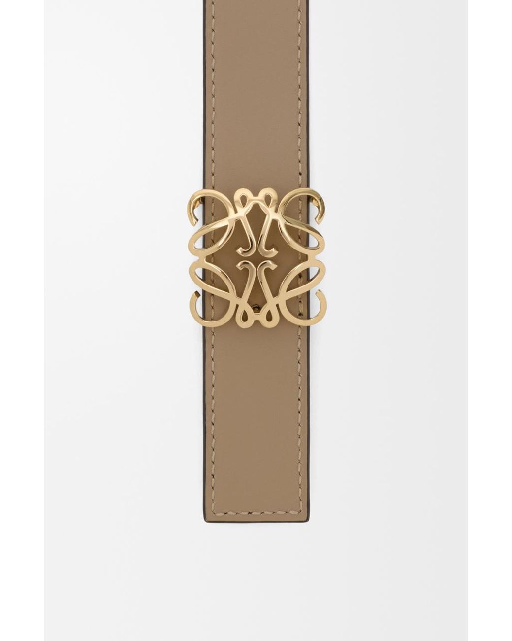 Loewe White Anagram Reversible Belt